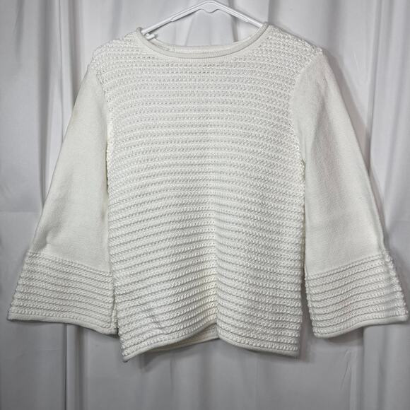 Brooks Brothers sweater knit women's small white RED FLEECE line cotton blend - Picture 6 of 16